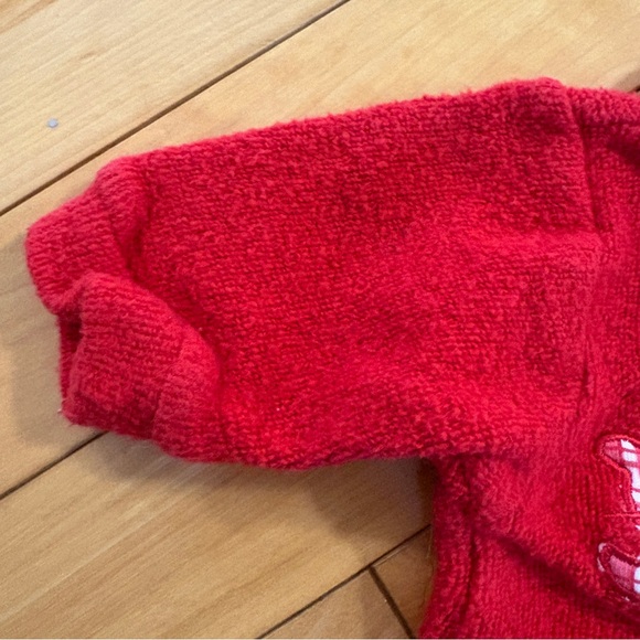 Vintage Carters Classic baby sweater Red Cats Embroidered Newborn 0-1 months - Picture 5 of 9